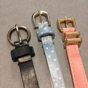 Set of three slim belts